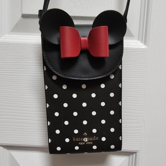 Kate Spade Black and White Polka Dot Kids Bag with Red Accent - Picture 1 of 5
